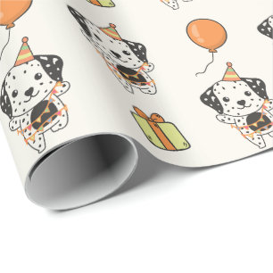 Djuren Cute Dalmatien Barns födelsedag Party Presentpapper