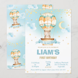 Djuren födelsedag för den visuella Luftballongen N Inbjudningar
