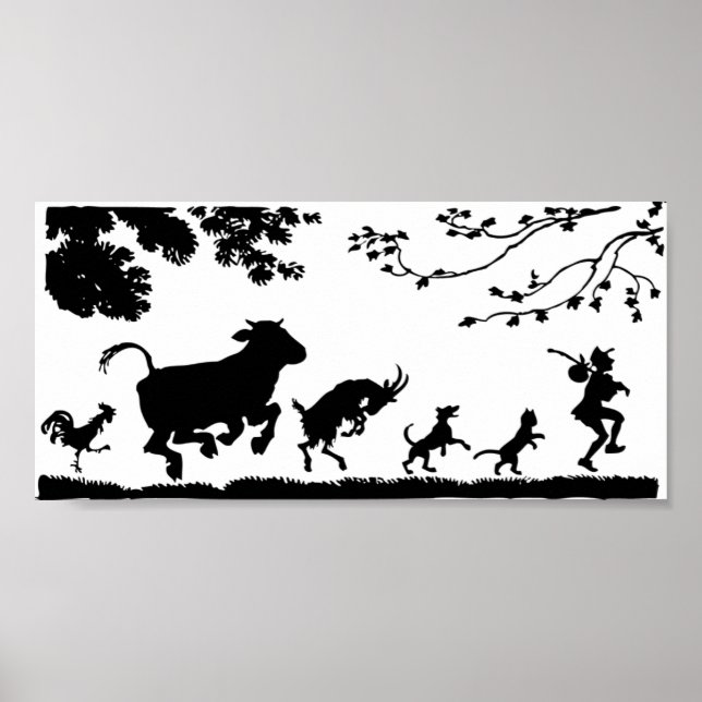 Djuren följer ledaren poster (Framsidan)