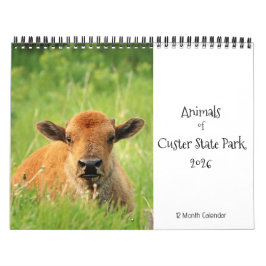 Djuren i Custer State Park 2026-kalender Kalender