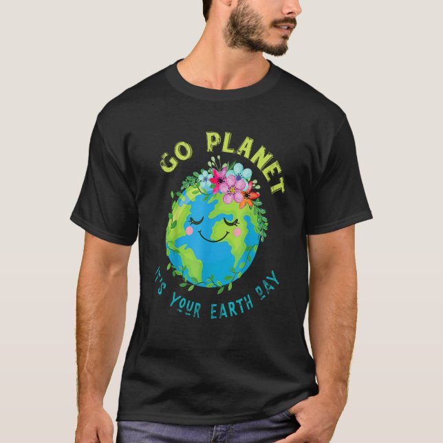 Djuren Jord Dag - Gå planetens planetsannivrar T Shirt (Framsida)