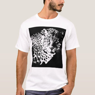 Djuren Leopard Head Pop Art Template Modern Manar T Shirt