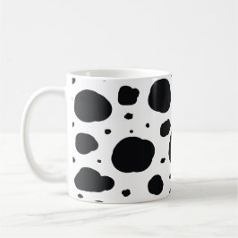 Djuren mönster, svarta vita, moderna dalmatiska fl kaffemugg