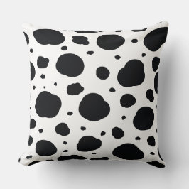 Djuren mönster, svarta vita, moderna dalmatiska fl kudde