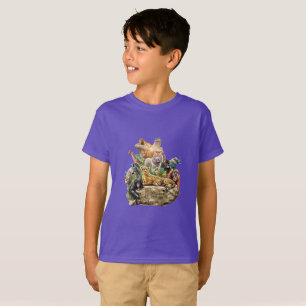 Djuren parkerar ungar t-shirt för pojke