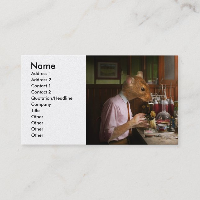 Djuren - Råtta - Lab Råtta Visitkort (Framsida)