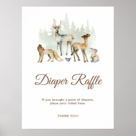 Djuren Skogsskymmer Raffle-skylt Poster