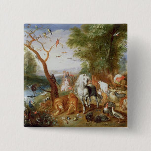 Djuren som skriver in Noahs ark Knapp