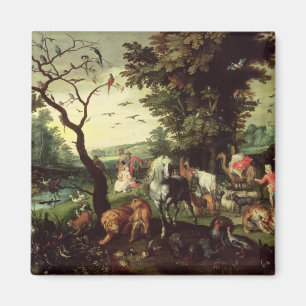 Djuren som skriver in Noahs ark Magnet