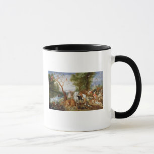 Djuren som skriver in Noahs ark Mugg