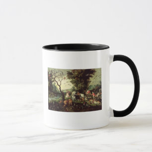 Djuren som skriver in Noahs ark Mugg