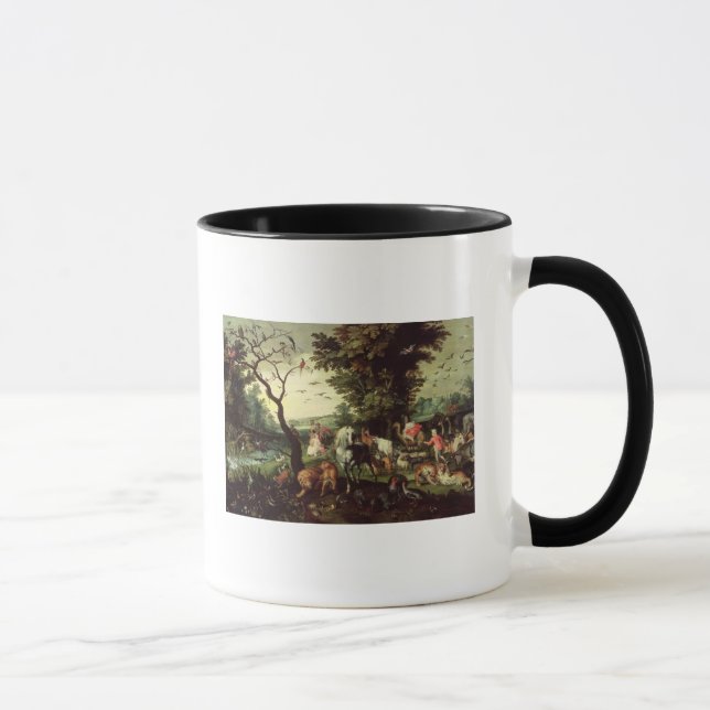 Djuren som skriver in Noahs ark Mugg (Höger)