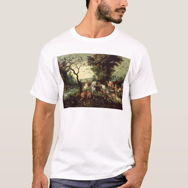 Djuren som skriver in Noahs ark T-shirt (Framsida)