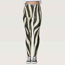 Djuren, sömlös struktur zebra stil leggings
