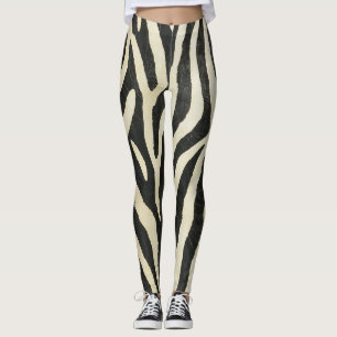 Djuren, sömlös struktur zebra stil leggings