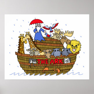 Djuren två till två på Noahs Ark Poster
