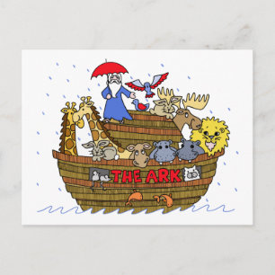 Djuren två till två på Noahs Ark Vykort