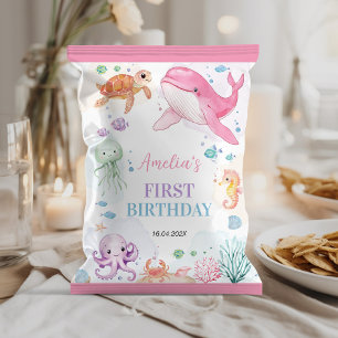 Djuren vid havet födelsedag Chip Reklamblad