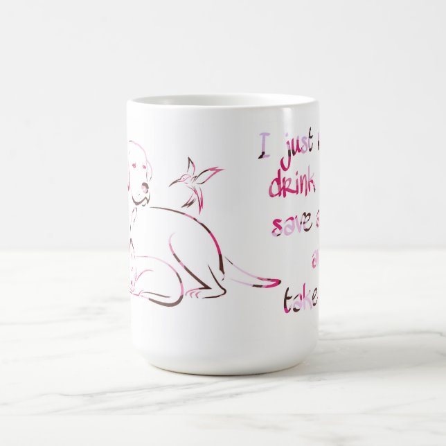 Djuren vid Spara av kaffe tar två djuröverdrag Kaffemugg (Center)