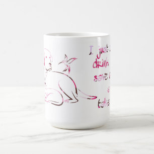 Djuren vid Spara av kaffe tar två djuröverdrag Kaffemugg