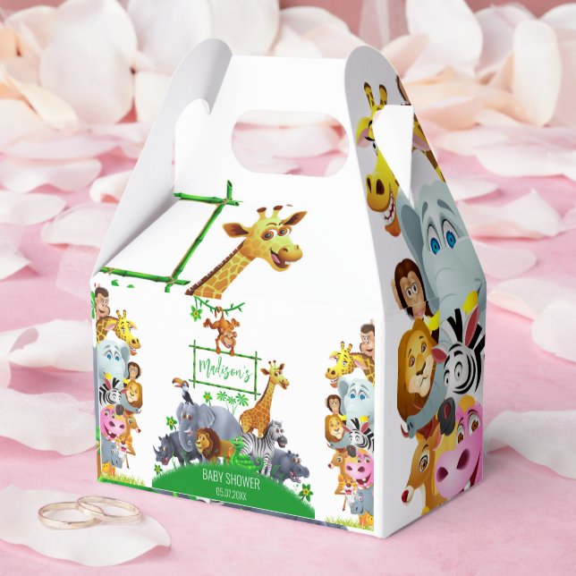 Djuren Vild en vinter av Jungle grey safari Presentaskar (Bröllop)