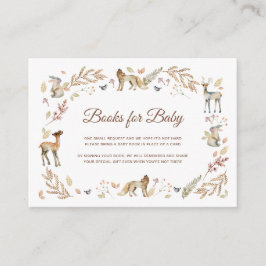 Djuren Woodland Baby Shower Bokar för Baby Tilläggskort