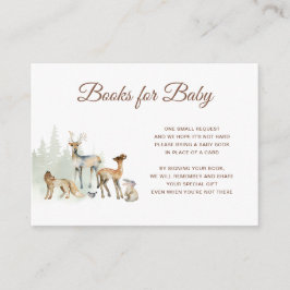 Djuren Woodland Baby Shower Bokar för Baby Tilläggskort