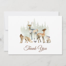 Djuren Woodland Baby Shower Tack Kort