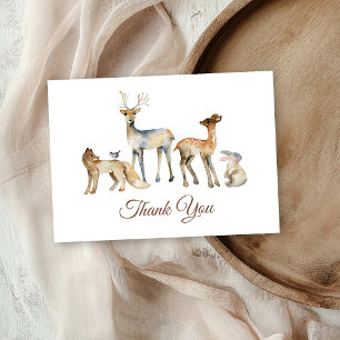 Djuren Woodland Baby Shower Tack Kort