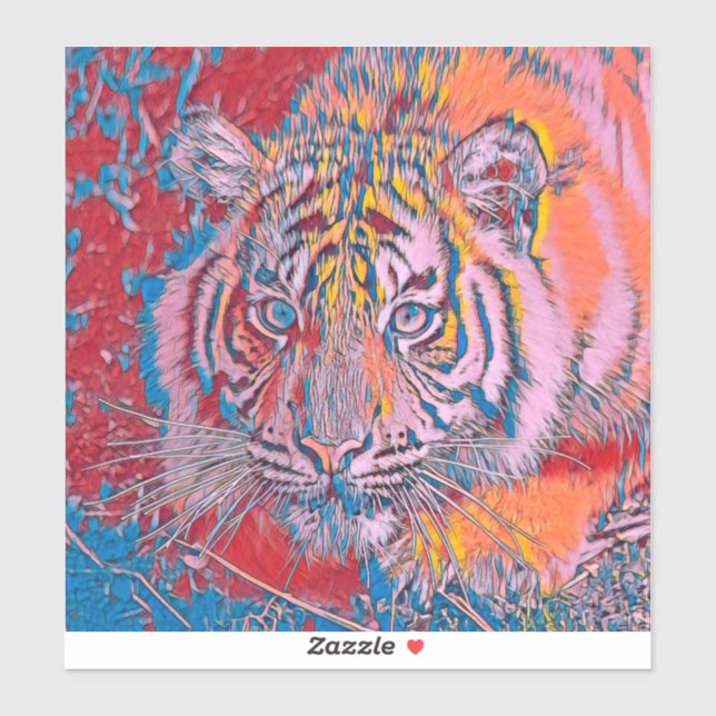 DjurenBlanda_Tiger_054 Klistermärken (Ark)