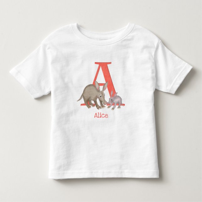 Djurens ABC A är för vark T-shirt (Framsida)