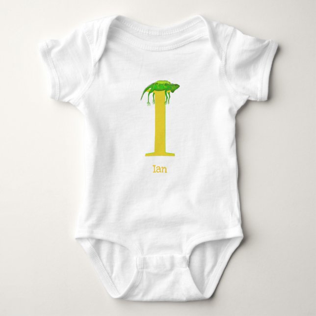 Djurens ABC I är avsett för iguana baby bodydress T Shirt (Framsida)