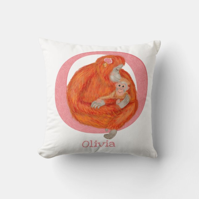 Djurens ABC O är avsett för orangutankudde Kudde (Framsida)