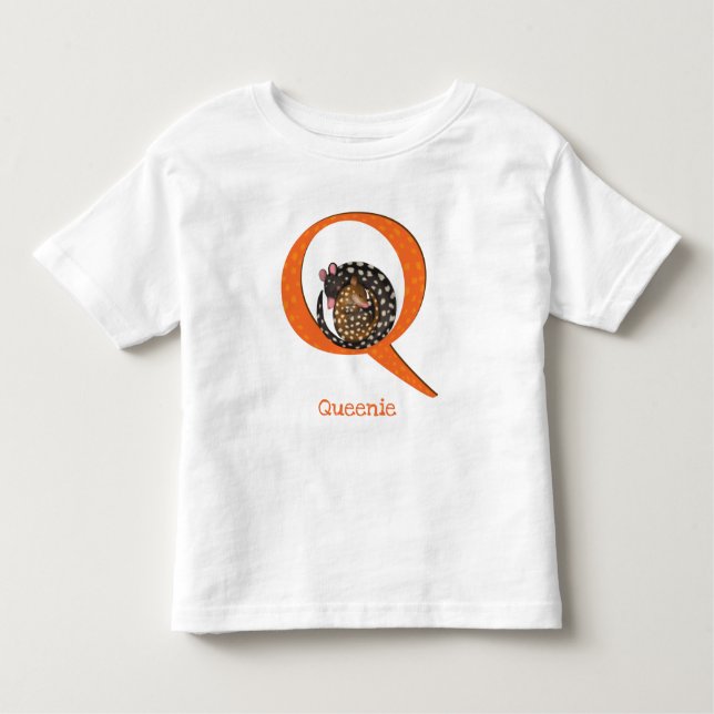 Djurens ABC Q är för kvot T-shirt (Framsida)