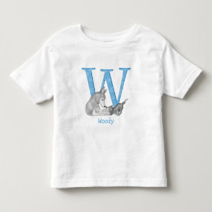 Djurens ABC W är avsett för varg T-shirt