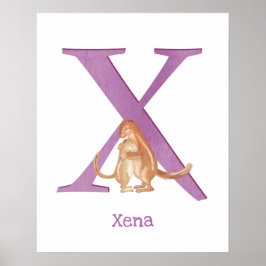 Djurens ABC X är avsett för xerus print Poster