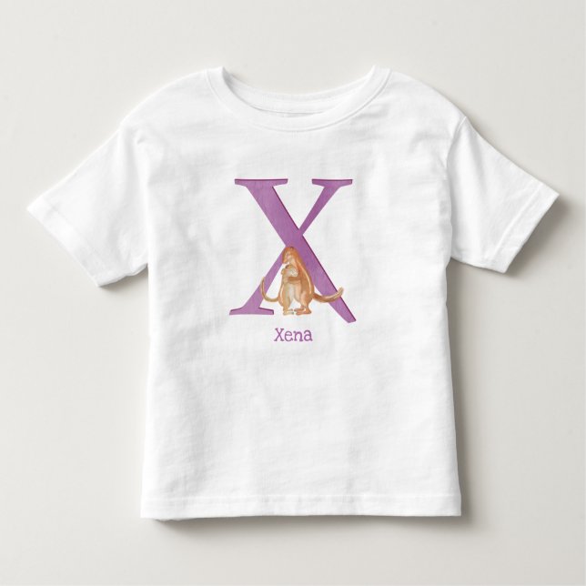 Djurens ABC X är för xerus T-shirt (Framsida)