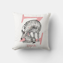 Djurens ABC Z är avsett för zebra cushion Kudde