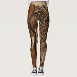 Djurens Abstrakt Mönster Design 4 Leggings
