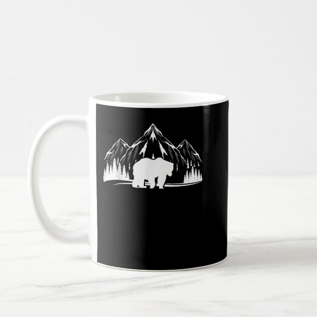 Djurens björnnatur Träd utomhusberget Kaffemugg (Vänster)