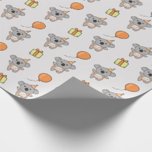 Djurens födelsedag, Cute Koala Barns födelsedag Pa Presentpapper
