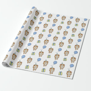 Djurens Födelsedagsfest Cute Guinea Kid Gris Presentpapper