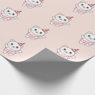 Djurens Födelsedagsfest för akut katt för barn Presentpapper