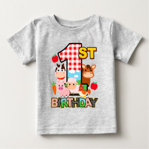 Djurens första födelsedag   Barnyard Birthday T Shirt