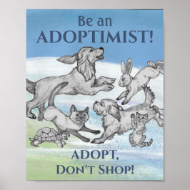 Djurens grymhet "Adopt, Do Not Shop" Husdjur Hund, Poster
