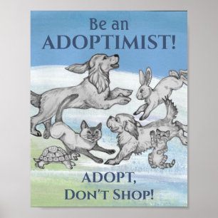 Djurens grymhet "Adopt, Do Not Shop" Husdjur Hund, Poster