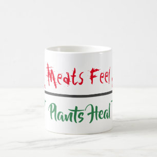 Djurens Höger "Kött Feel Plants Heal" Mugg