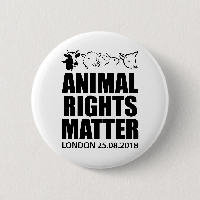 Djurens Höger Mars London 2018 Badge Pin Button Knapp (Framsida)