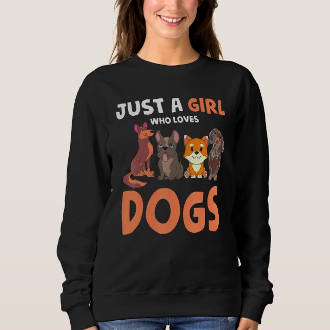 Djurens Hund Pet Owner Women Bara en flicka som äl T Shirt (Framsida)