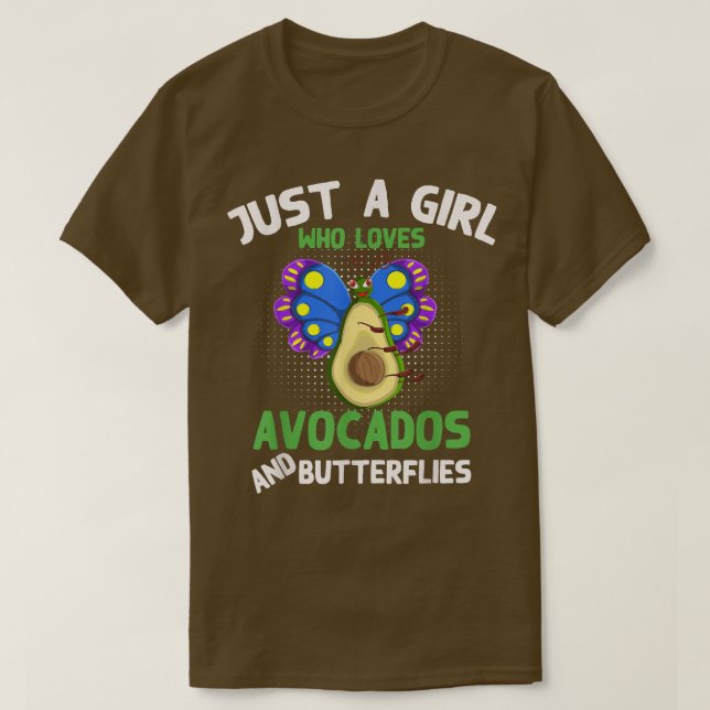 Djurens Insekt är bara en flicka som Kärlek Avocad T Shirt (Design framsida)